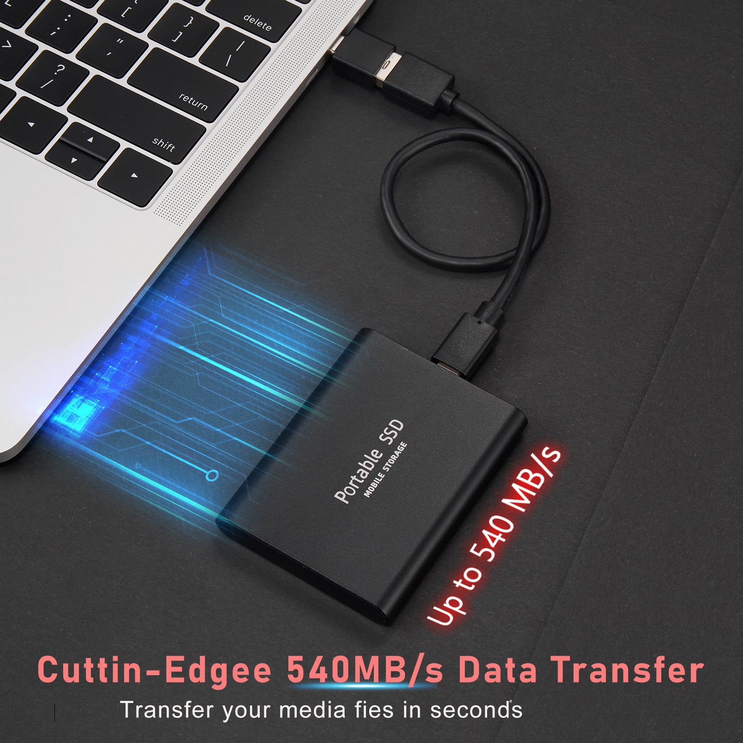 Portable SSD USB 3.1 Mobile Solid State Hard Drive Type C High Speed Hard Disk