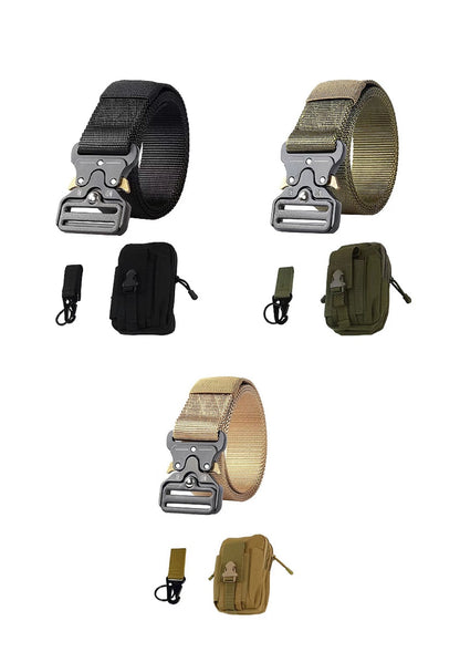 Tactical Delta Military Outdoors Belt Combat Men/Women Belt+Waist pack+Key Chain